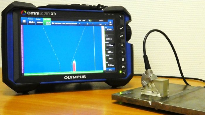 Настройка дефектоскопа OmniScan X3 для метода TFM. Скорость ультразвуковых волн и толщина объекта контроля.